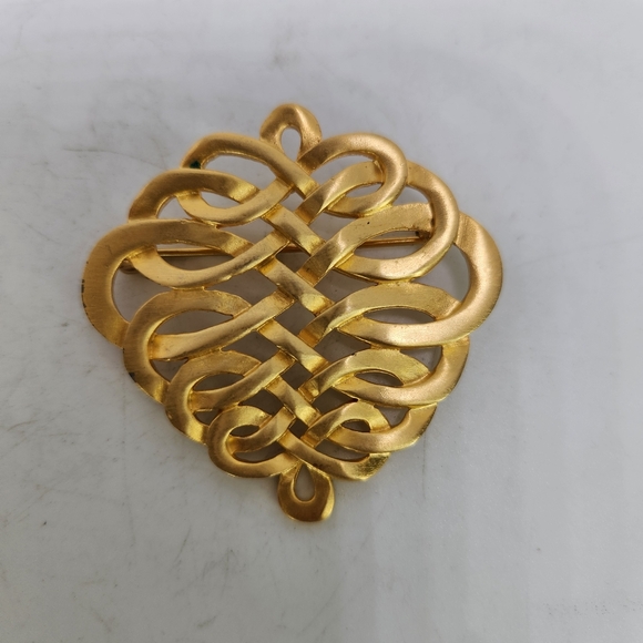 Vintage MMA Peter The Great Cypher Pin Brooch French Braid Woven Knot Celtic - Picture 2 of 3